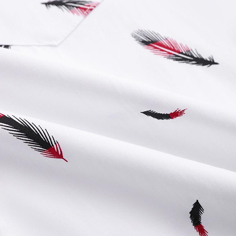 Koszula z krótkim rękawem Fiorinni Feathers Printed